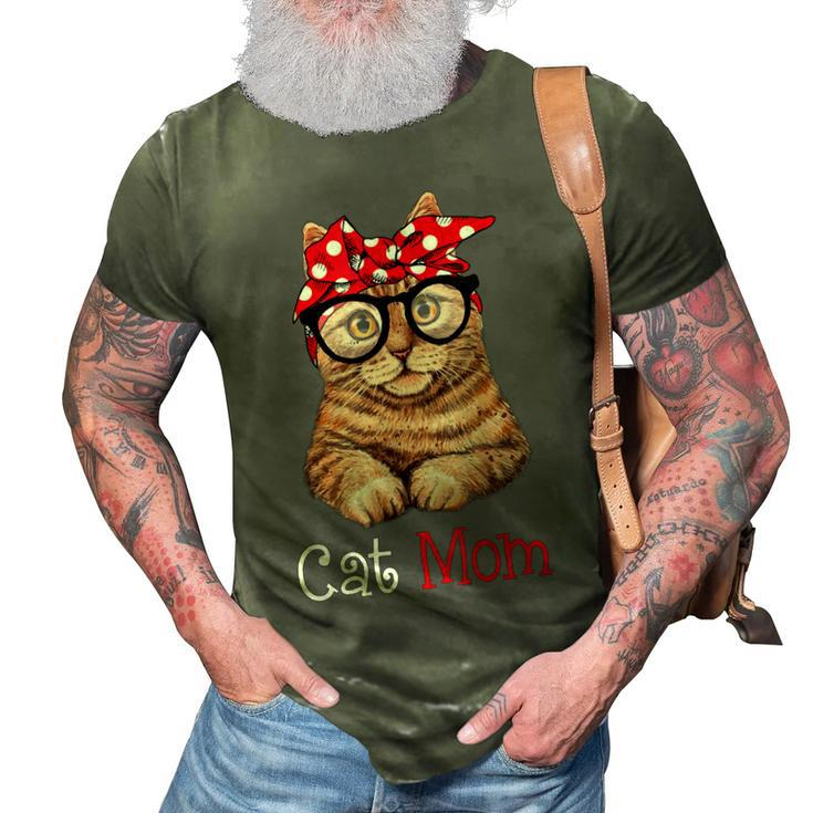 Funny Cat Mom Cat Lovers Mothers Day Mom Women Mothers Gift  3D Print Casual Tshirt