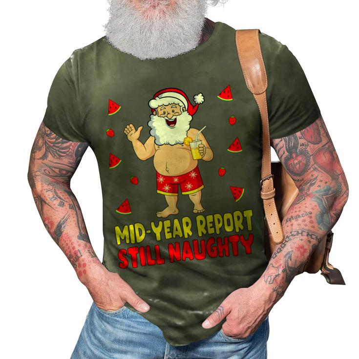 Funny Christmas In July Santa Summer Vacation Men Women Kids  3D Print Casual Tshirt
