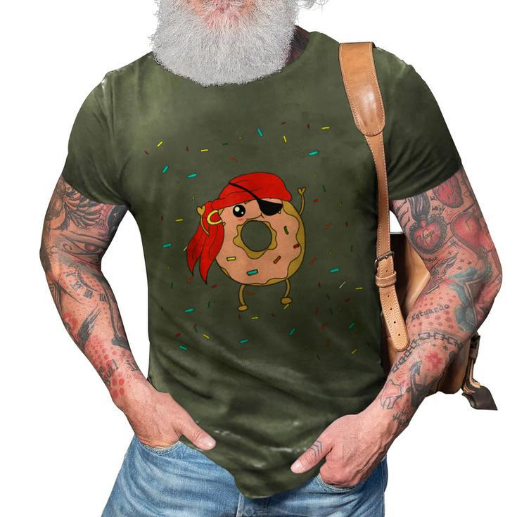 Funny Donut Talk Like A Pirate Day Halloween Costume Meme  3D Print Casual Tshirt