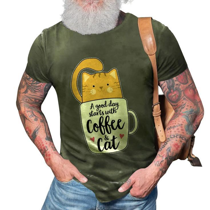 Funny Orange Cat Coffee Mug Cat Lover 3D Print Casual Tshirt