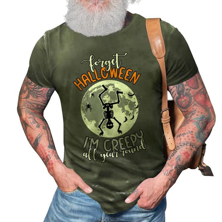 Funny Skeleton Dancing Happy Halloween Creepy Autumn   3D Print Casual Tshirt