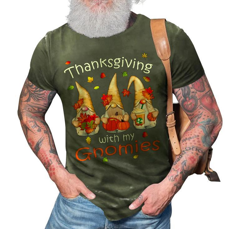 Funny Thanksgiving  For Women Gnome - Gnomies Lover  3D Print Casual Tshirt