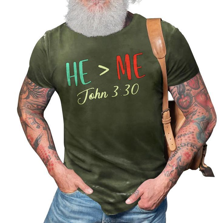 God Follower Jesus Believer Bible Verse Quotes John 330 Christian 3D Print Casual Tshirt