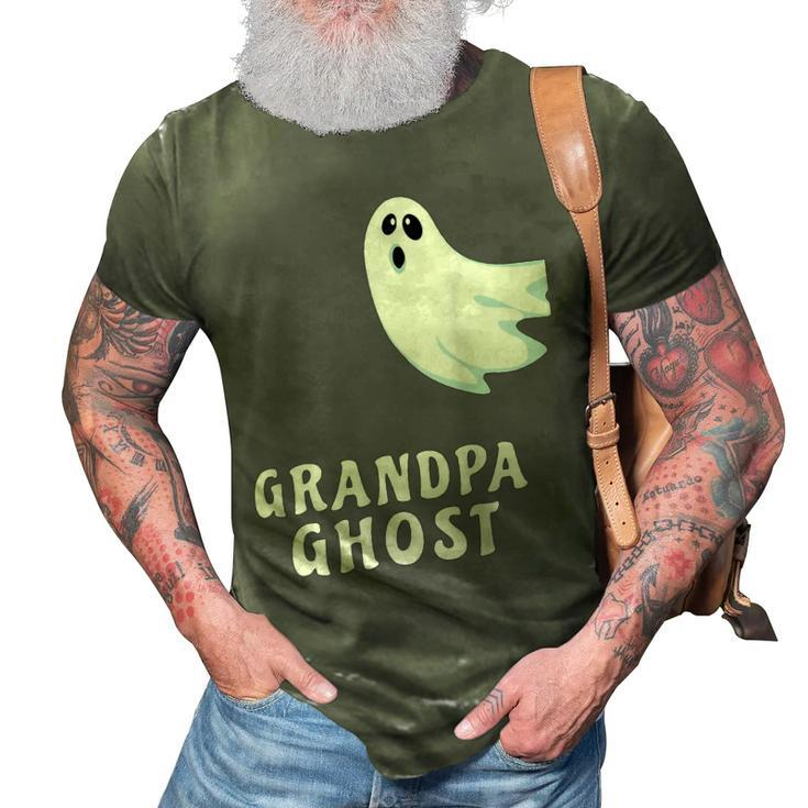 Grandpa Ghost Funny Spooky Halloween Ghost Halloween Dad  3D Print Casual Tshirt