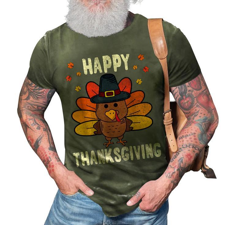 Happy Thanksgiving 2021 Funny Turkey Day Autumn Fall Season  V2 3D Print Casual Tshirt