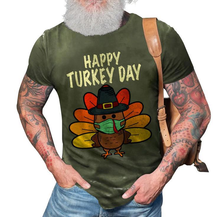 Happy Turkey Day Funny Thanksgiving 2021 Autumn Fall Season  V2 3D Print Casual Tshirt