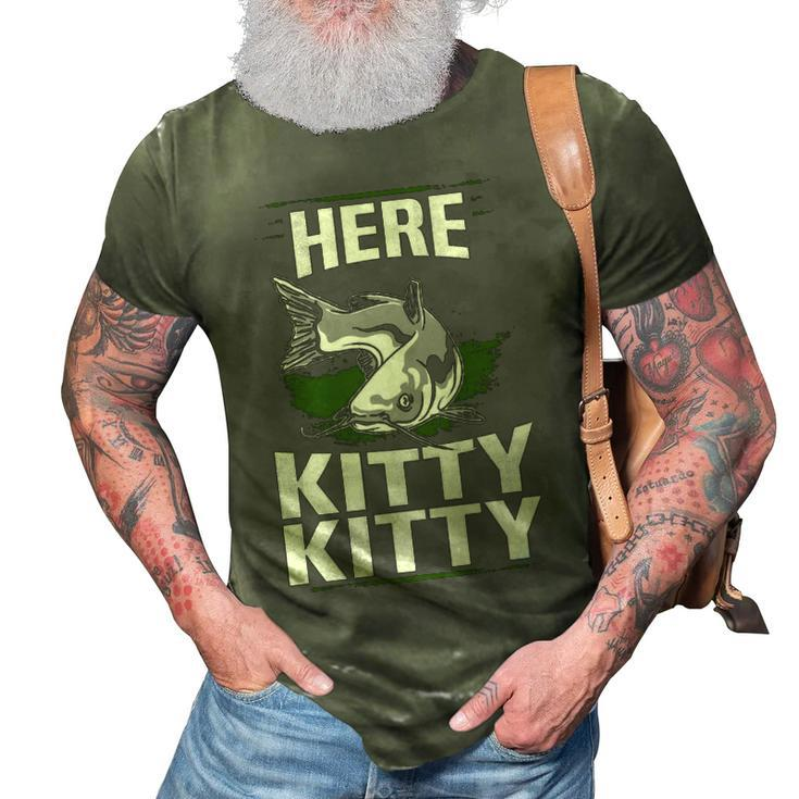 Here Kittty 3D Print Casual Tshirt