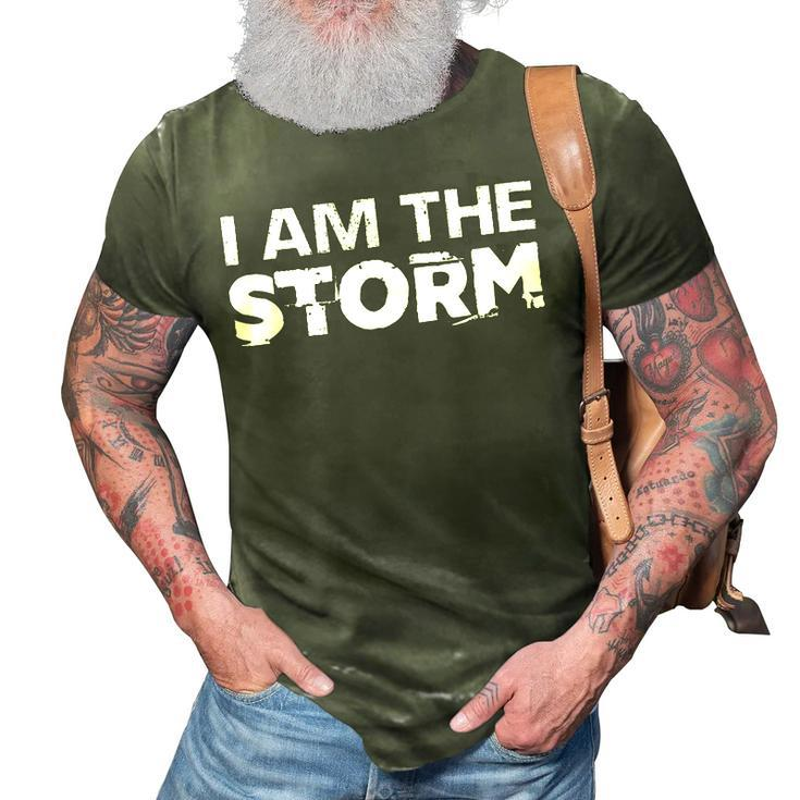 I Am The Storm Fate Devil Whispers Motivational Distressed  3D Print Casual Tshirt