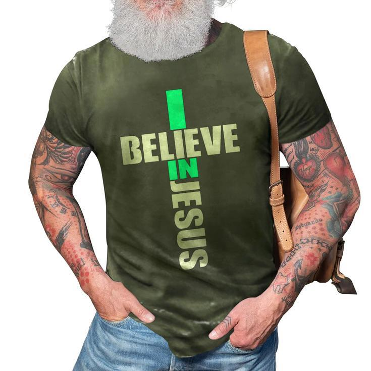 I Believe In Jesus - Cross Christianity Christian Faith Gift  3D Print Casual Tshirt