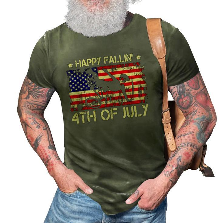 Joe Biden Happy Falling Off Bicycle Biden Bike 4Th Of July 3D Print Casual Tshirt