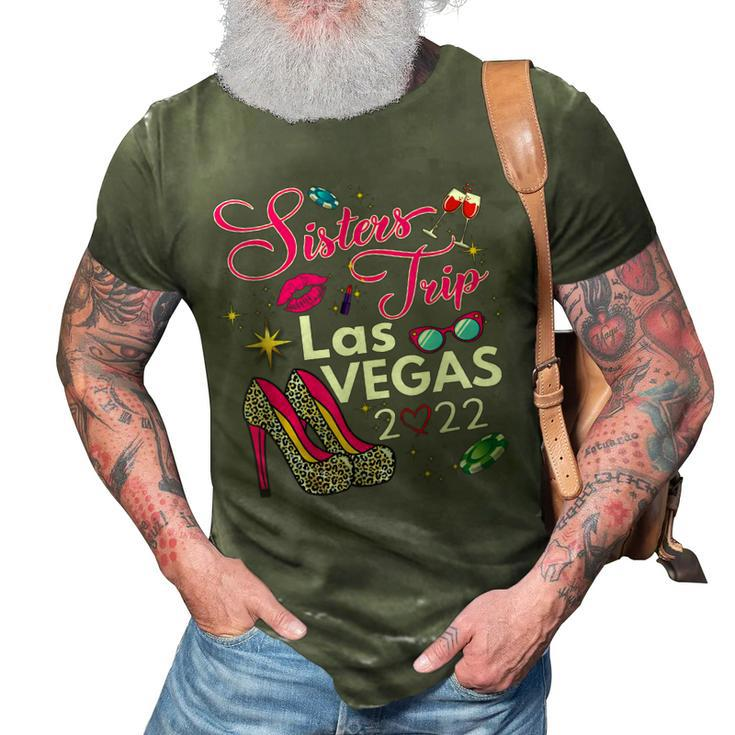 Las Vegas Sisters Trip 2022 Funny Sisters Trip High Heels  V2 3D Print Casual Tshirt