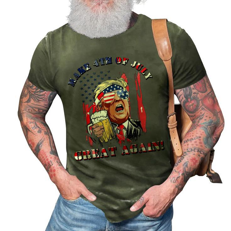 Make 4Th Of July Great Again 4Th Of July  3D Print Casual Tshirt