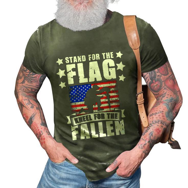 Military American Flag Soldier Veteran Day Memorial Day Gift 3D Print Casual Tshirt