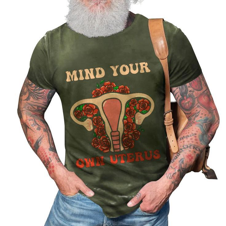 Mind Your Own Uterus V3 3D Print Casual Tshirt