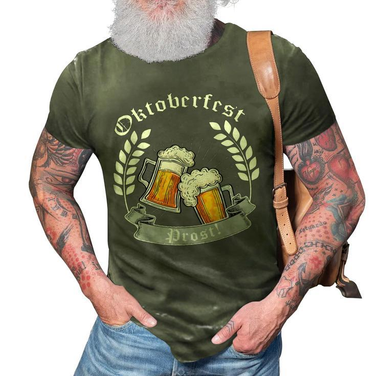Oktoberfest Prost German Drinking Beer Germany Festival  3D Print Casual Tshirt