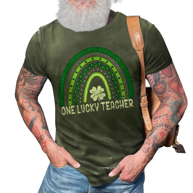 One Lucky Teacher Rainbow St Patrick’S Day  3D Print Casual Tshirt
