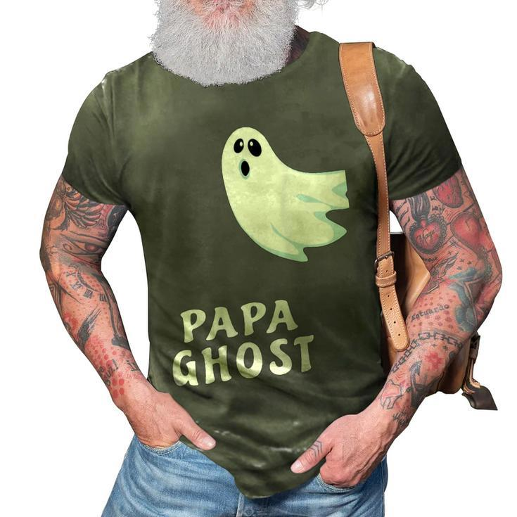 Papa Ghost Funny Spooky Halloween Ghost Halloween Dad  3D Print Casual Tshirt