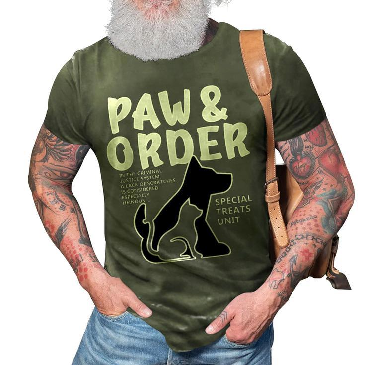 Paw And Order Special Feline Unit Pets Training Dog And Cat  3D Print Casual Tshirt