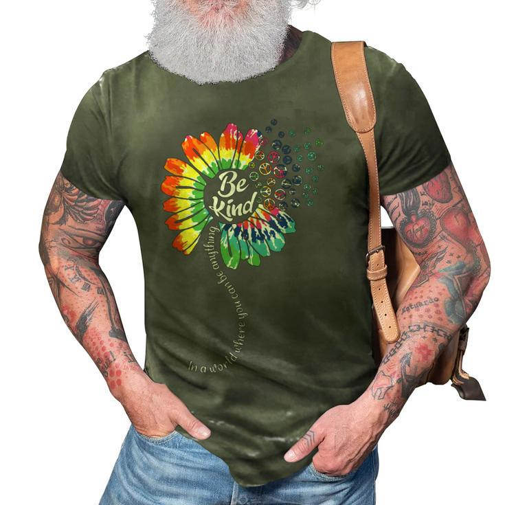 Peace Sign Love 60S 70S Tie Dye Hippie Halloween Costume  V4 3D Print Casual Tshirt