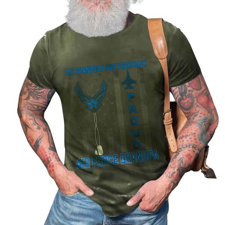 Proud Air Force Grandpa My Grandson Has Your Back 3D Print Casual Tshirt