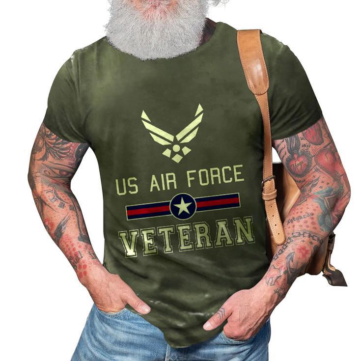 Proud Air Force Veteran Military Pride Gift 3D Print Casual Tshirt