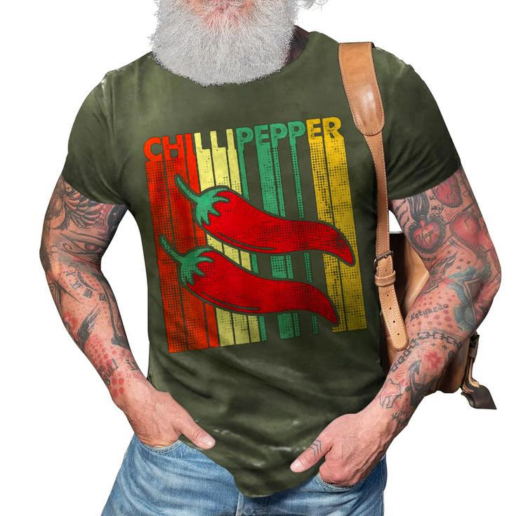 Red Chili-Peppers Red Hot Vintage Chili-Peppers   3D Print Casual Tshirt
