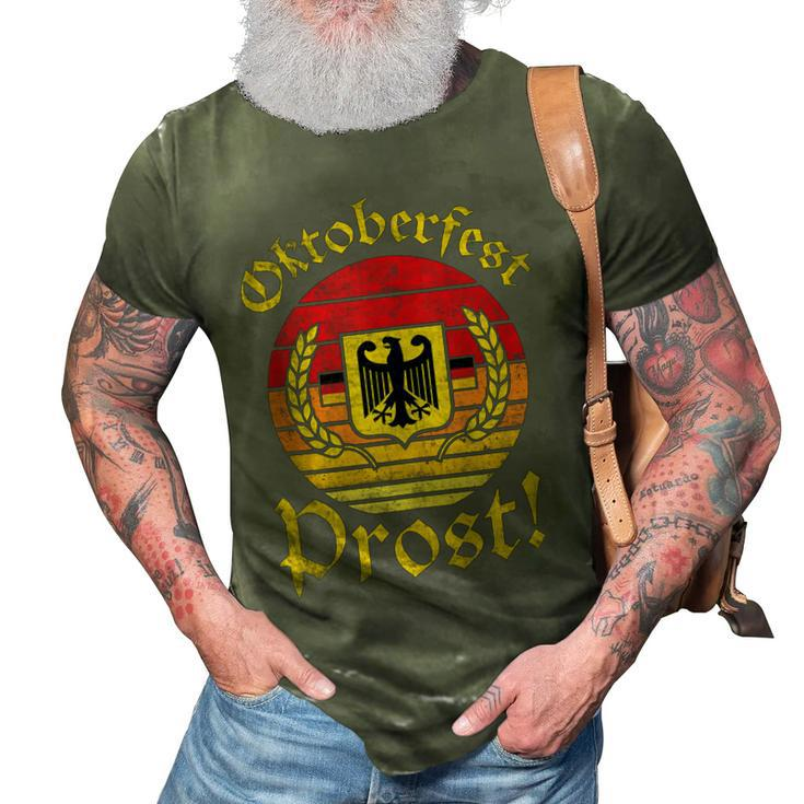 Retro Prost  Men Women German Eagle Vintage Oktoberfest  3D Print Casual Tshirt