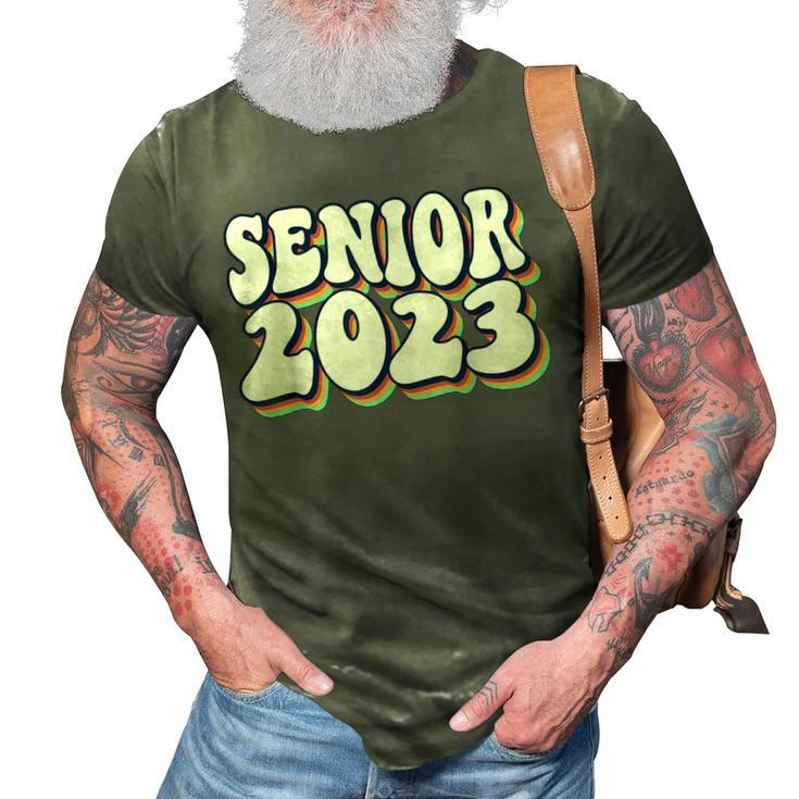 Retro Senior 2023 Back To School Class Of 2023 Graduation  3D Print Casual Tshirt