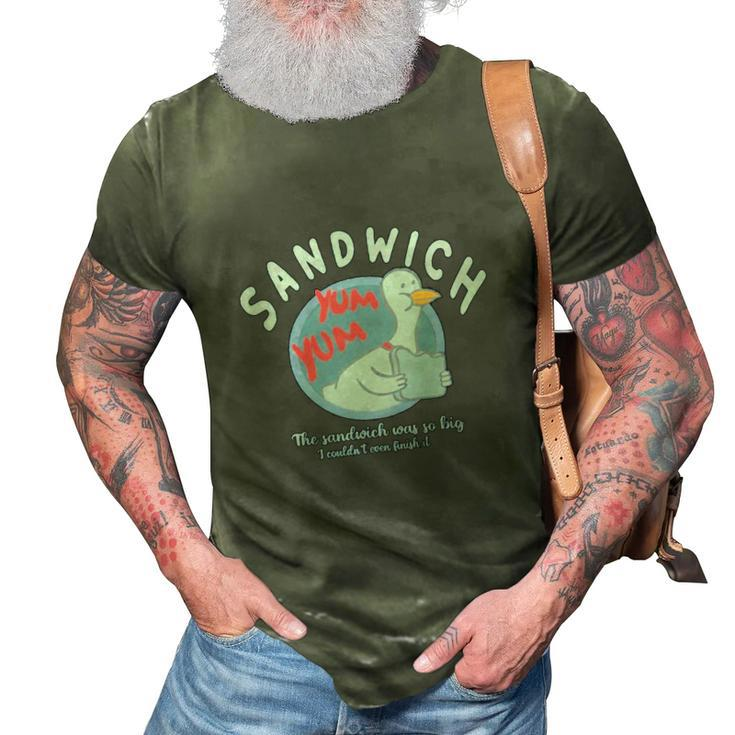 Sandwich The Sandwich Was So Big 3D Print Casual Tshirt