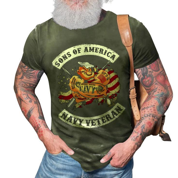 Son Of America Navy Veteran 3D Print Casual Tshirt