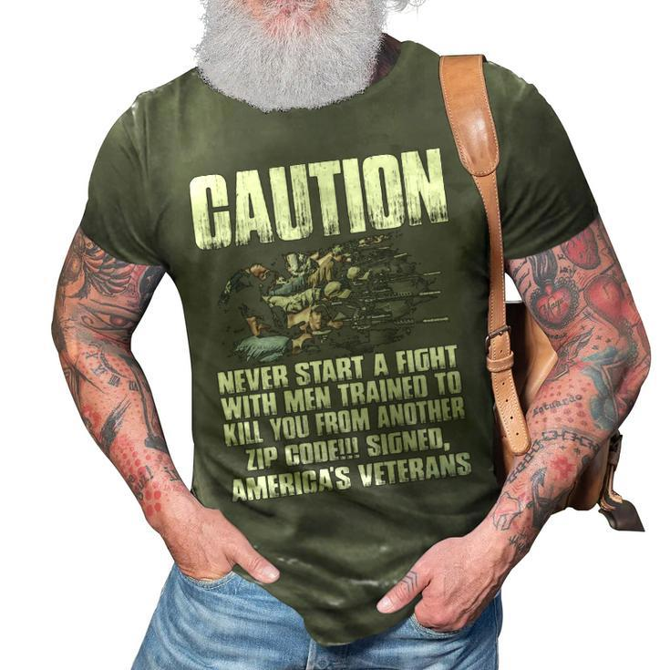 Start A Fight 3D Print Casual Tshirt