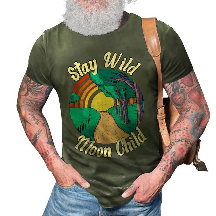 Stay Wild Moon Child Boho Peace Hippie  V3 3D Print Casual Tshirt