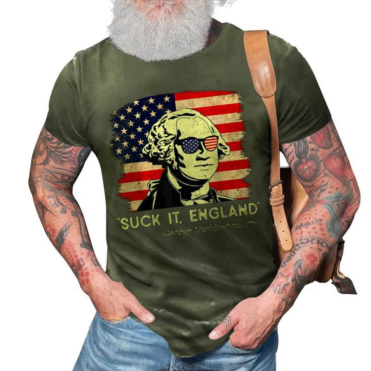 Suck It England Funny 4Th Of July Funny George Washington  3D Print Casual Tshirt