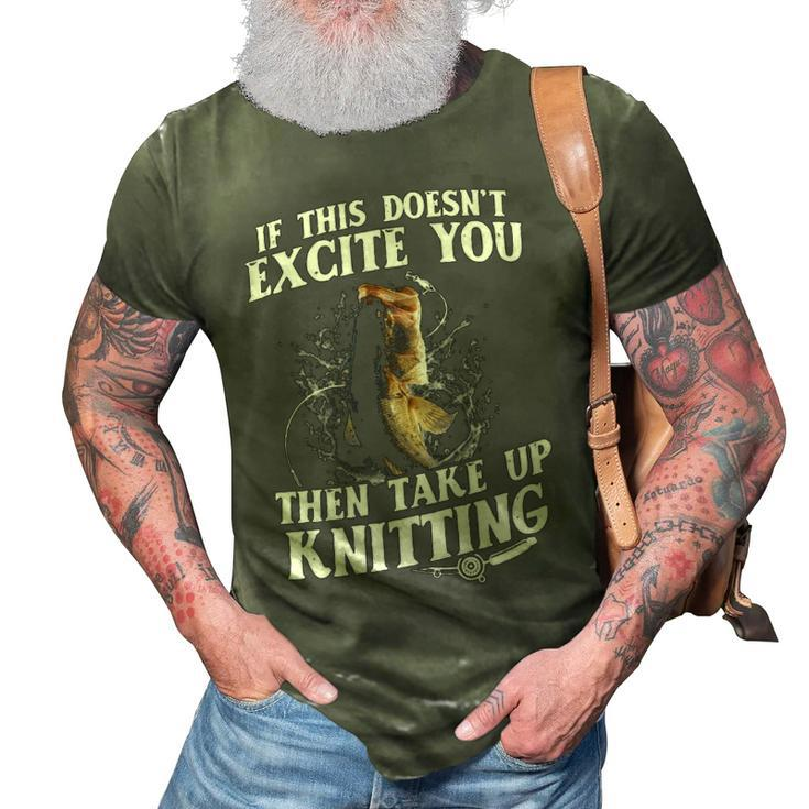 Take Up Knitting 3D Print Casual Tshirt