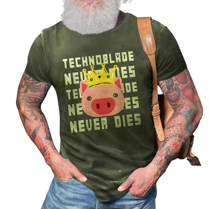 Technoblade Never Dies  Technoblade  Dream Smp Gift 3D Print Casual Tshirt