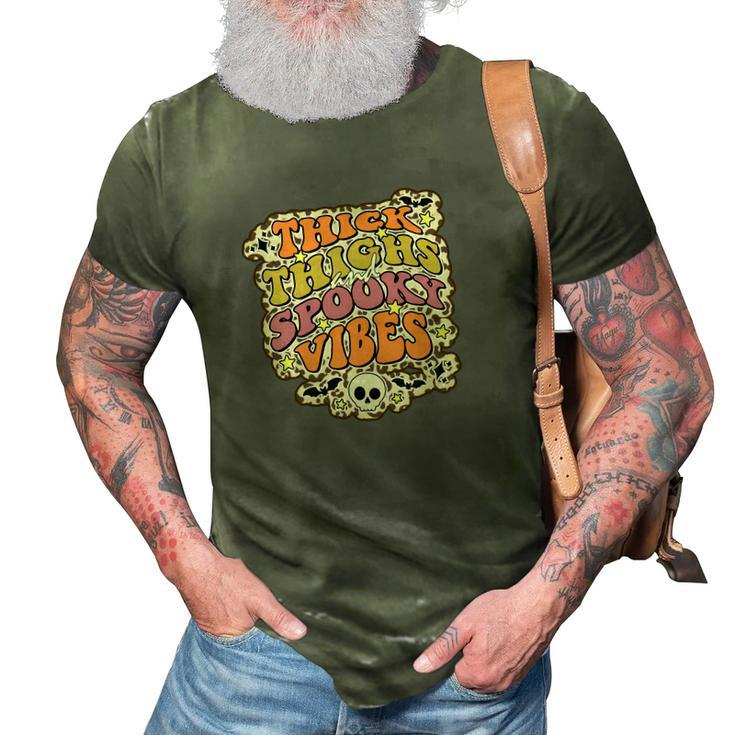 Thick Thights And Spooky Vibes Happy Funny Halloween 3D Print Casual Tshirt