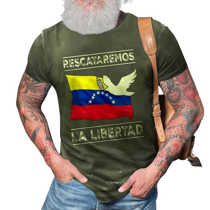 Venezuela Freedom Democracy Guaido La Libertad 3D Print Casual Tshirt