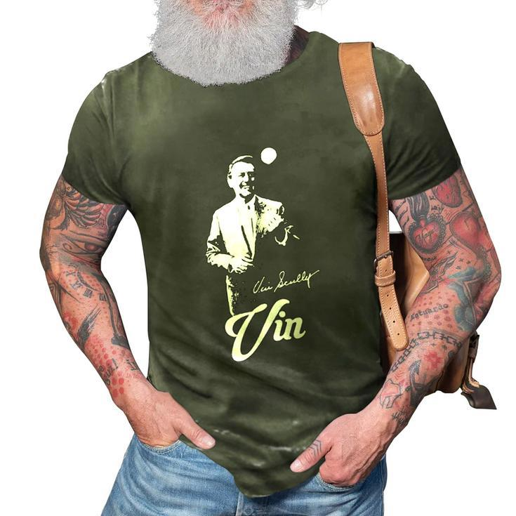 Vin Scully RIP Signature Pride 3D Print Casual Tshirt