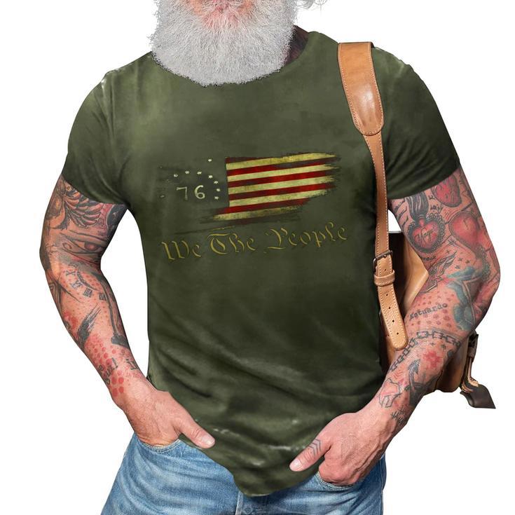 We The People American History 1776 Independence Day Vintage 3D Print Casual Tshirt