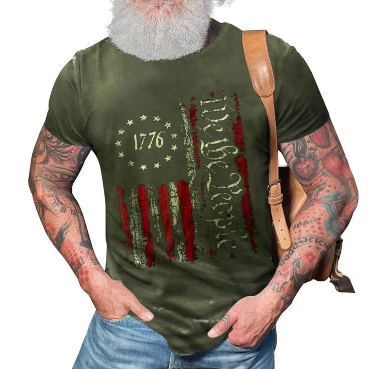 We The People American History 1776 Independence Day Vintage 3D Print Casual Tshirt