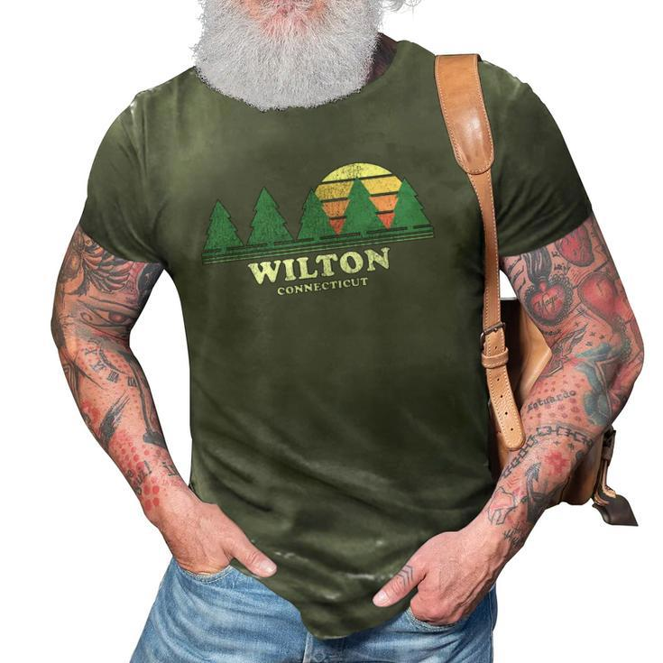 Wilton Ct Vintage Throwback Tee Retro 70S Design 3D Print Casual Tshirt
