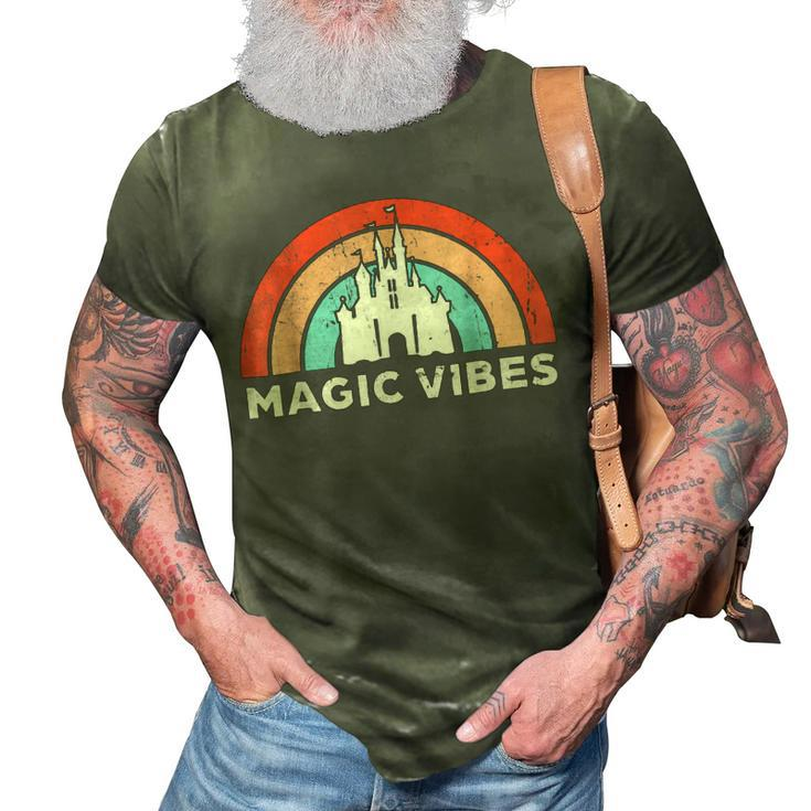 Womens Magic Vibes Cute Matching Vacation Tops  3D Print Casual Tshirt
