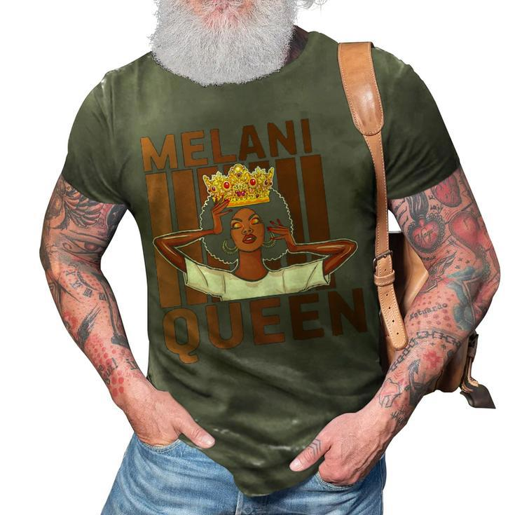 Womens Melanin Queen Black History Month African Pride Black Queen  3D Print Casual Tshirt