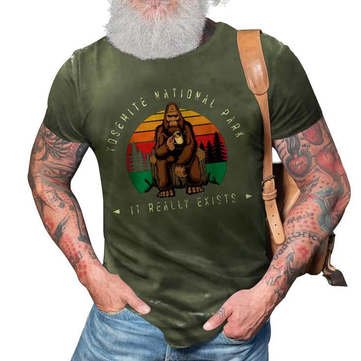 Yosemite National Park Bigfoot Sasquatch Men & Women  3D Print Casual Tshirt
