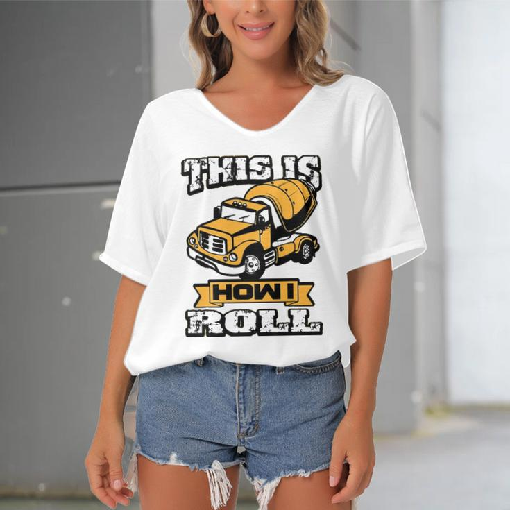 Concrete Laborer This Is How I Roll Funny Women's Bat Sleeves V-Neck Blouse