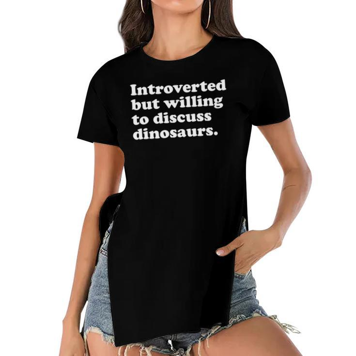 Funny Dinosaur Dinosaurs Men Women Or Kids Women's Short Sleeves T-shirt With Hem Split