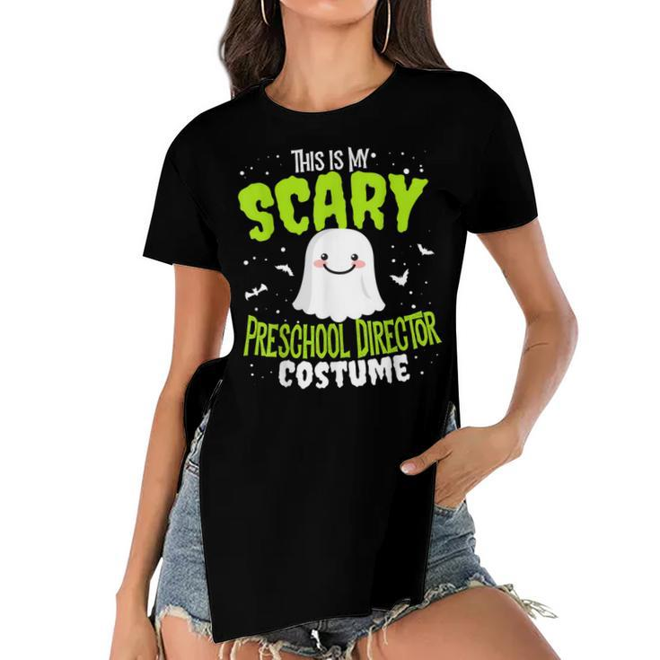 Funny Preschool Director Halloween Nothing Scares Costume  V2 Women's Short Sleeves T-shirt With Hem Split