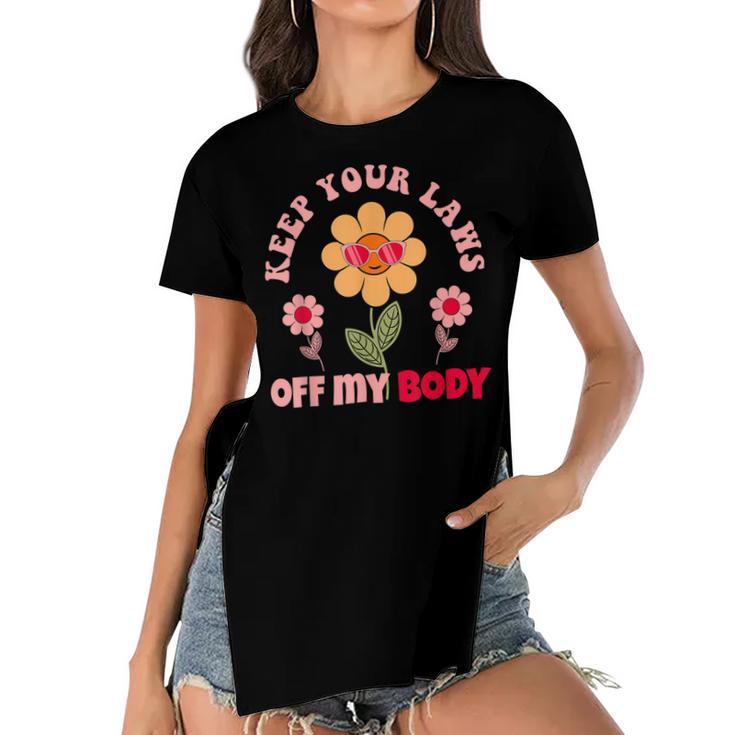 Keep Your Laws Off My Body Pro Choice Feminist Abortion  V2 Women's Short Sleeves T-shirt With Hem Split