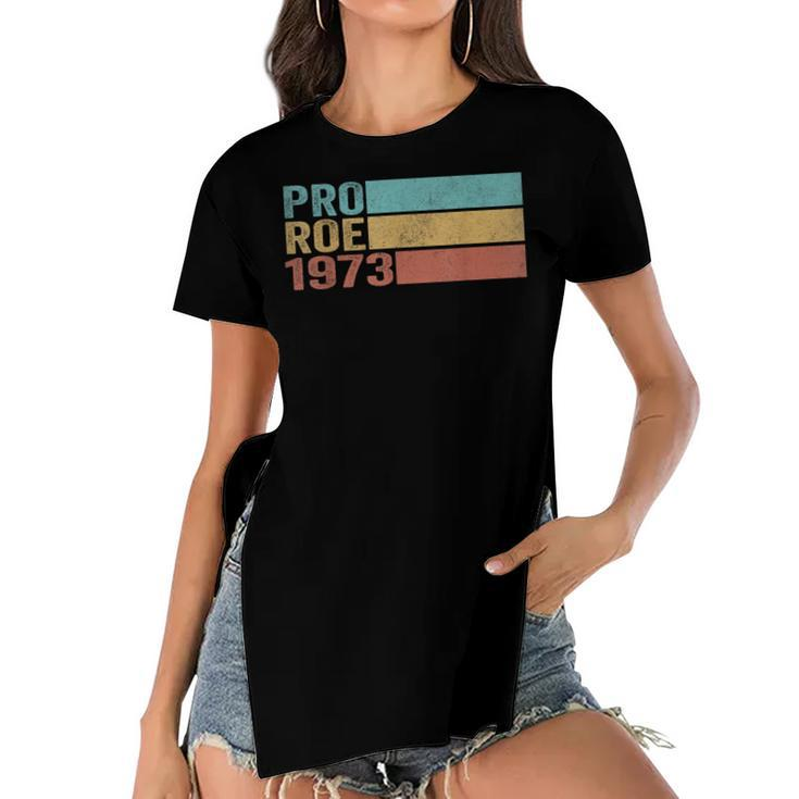 Pro Roe 1973  V7 Women's Short Sleeves T-shirt With Hem Split