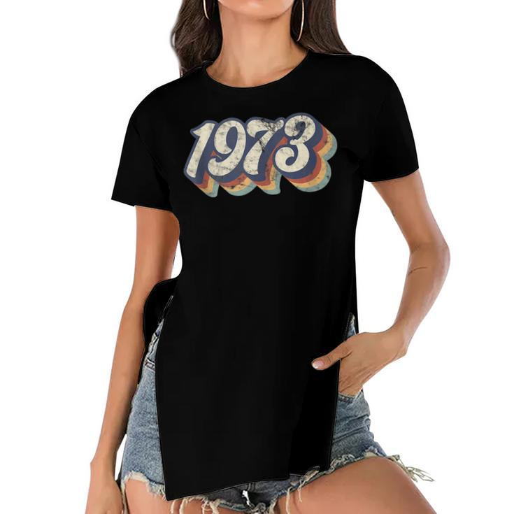 Vintage 1973 Pro Roe  Women's Short Sleeves T-shirt With Hem Split